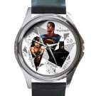 Batman Superman Wonder Woman $20 Coin Unisex Round Silver Metal Watch