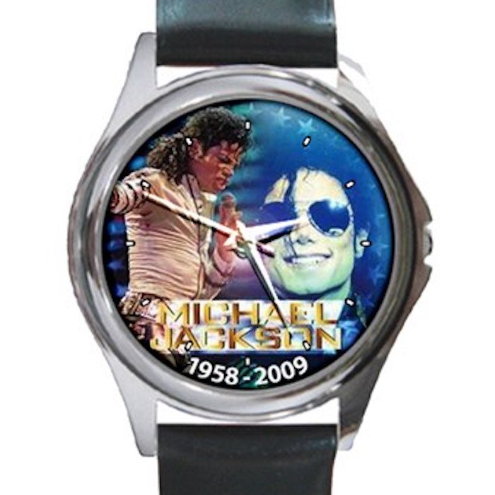 Remembering Michael Jackson 1958-2009 Unisex Round Silver Metal Watch