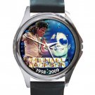 Remembering Michael Jackson 1958-2009 Unisex Round Silver Metal Watch