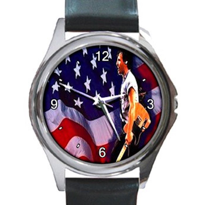 Bruce Springsteen Born In The USA Unisex Round Silver Metal Watch