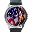 Bruce Springsteen Born In The USA Unisex Round Silver Metal Watch