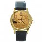 Elvis Presley Jailhouse Rock Unisex Round Gold Metal Watch-Leather Band
