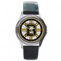 Boston Bruins Ice Hockey Team Unisex Round Silver Metal Watch