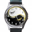 Batman & Wonder Woman Yin and yang Unisex Round Silver Metal Watch