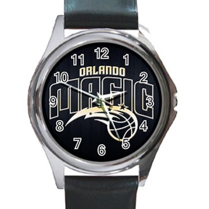 Orlando Magic Basketball Team Unisex Round Silver Metal Watch