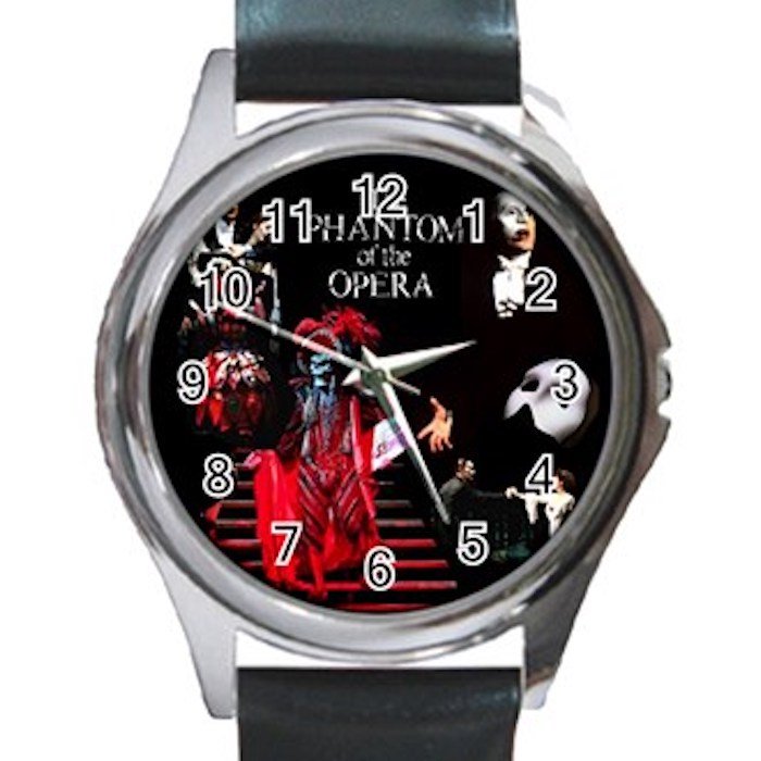 The Phantom of the Opera Unisex Round Silver Metal Watch