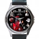 The Phantom of the Opera Unisex Round Silver Metal Watch