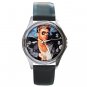 George Michael In Leather Jacket Unisex Round Silver Metal Watch