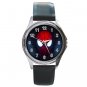 3D Spider-man Unisex Round Silver Metal Watch