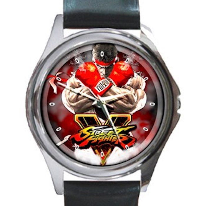 Street Fighter 2 Unisex Round Silver Metal Watch