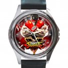 Street Fighter 2 Unisex Round Silver Metal Watch