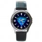 Unique Superman Blue Logo Unisex Round Silver Metal Watch