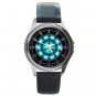 Unique Iron Man Arc Reactor Logo Unisex Round Silver Metal Watch