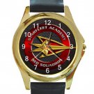 Starfleet Academy Red Squadron Unisex Round Gold Metal Watch
