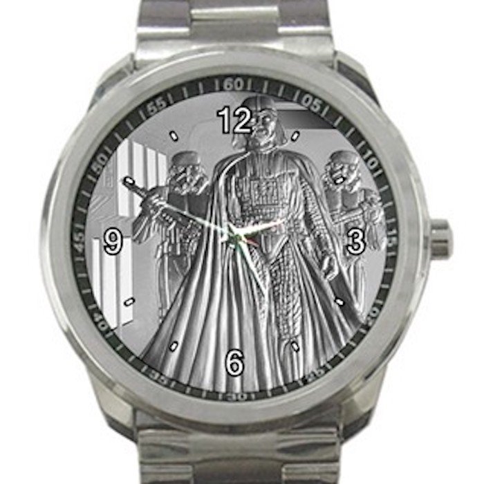 Darth Vader Silver Portrait Unisex Sport Metal Watch