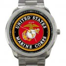 United States Marine Corps Emblem Unisex Sport Metal Watch