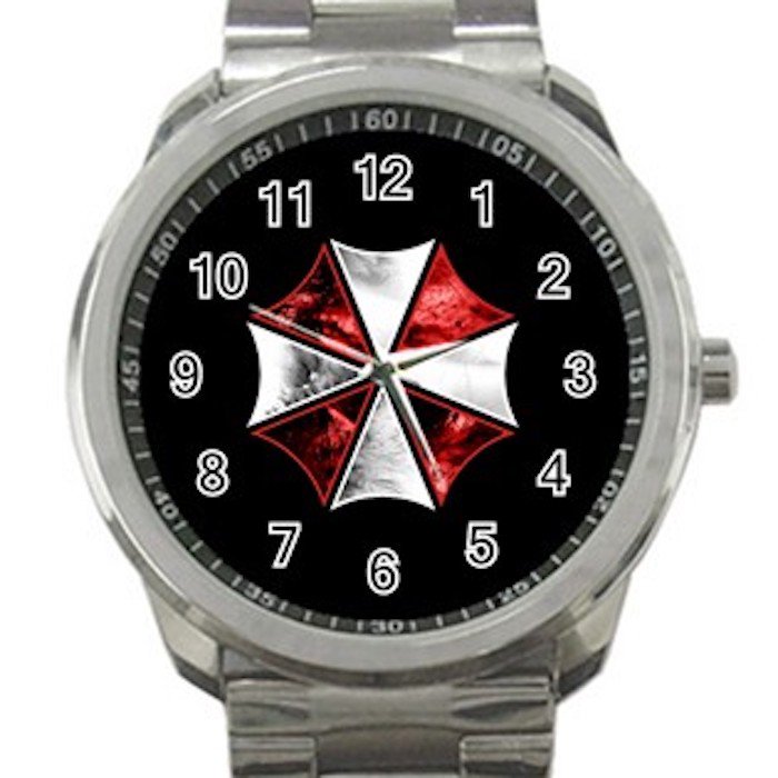 Resident Evil Umbrella Corps Logo Unisex Sport Metal Watch