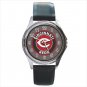 Cincinnati Reds Baseball Unisex Round Silver Metal Watch