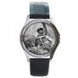 Ingrid Bergman Unisex Round Silver Metal Watch