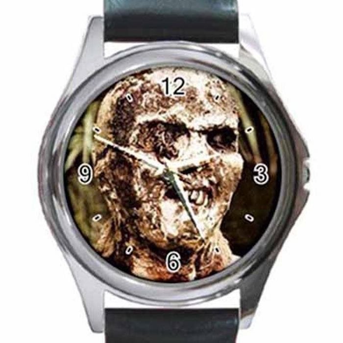 LUCIO FULCI ZOMBIE CULT HORROR Unisex Round Silver Metal Watch