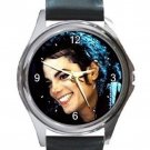 Remembering Michael Jackson Collectible Rare Photo Unisex Round Silver Metal Watch