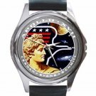 NASA APOLLO 17 LUNAR ROVER MANNED MOON Unisex Round Silver Metal Watch