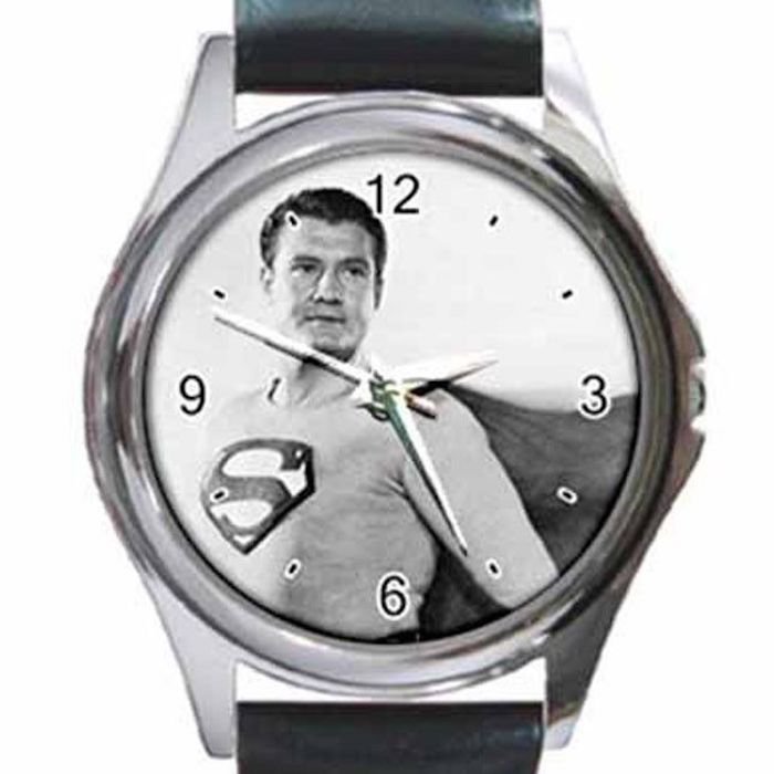 GEORGE REEVES SUPERMAN AMERICA'S HERO Unisex Round Silver Metal Watch