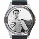 GEORGE REEVES SUPERMAN AMERICA'S HERO Unisex Round Silver Metal Watch