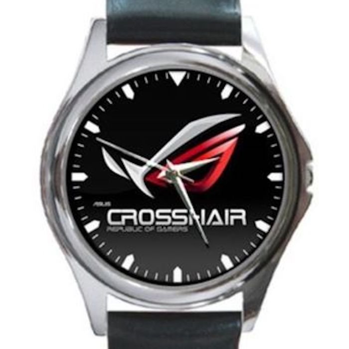 ASUS ROG Repubilc of Gamers Logo Unisex Round Silver Metal Watch
