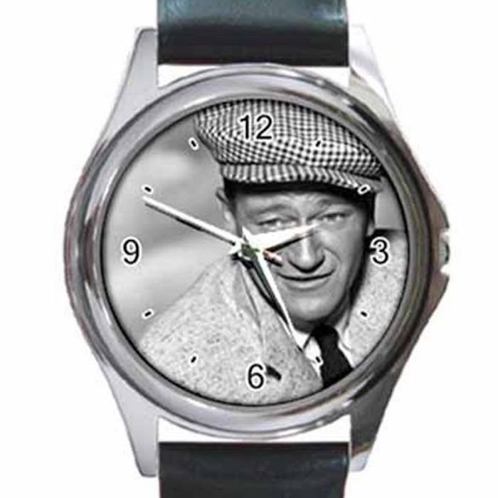 JOHN WAYNE THE QUIET MAN Unisex Round Silver Metal Watch