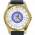 GENETIC CODE RNA SCIENCE Unisex Round Gold Metal Watch