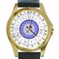 GENETIC CODE RNA SCIENCE Unisex Round Gold Metal Watch