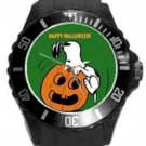 HAPPY HALLOWEEN SNOOPY Black Round Plastic Sport Watch