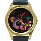 Wassily Kandinsky - Gravitation Unisex Round Gold Metal Watch