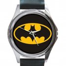Batman Shield Unisex Round Silver Metal Watch