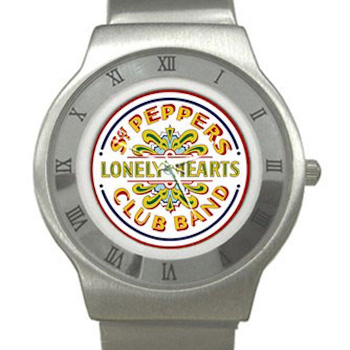 Beatles - Sgt. Pepper's Lonely Hearts Club Band - Chrome Roman Dial Unisex Ultra Slim Watch