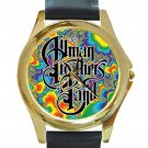 Allman Brothers Band - Fractal Unisex Round Gold Metal Watch