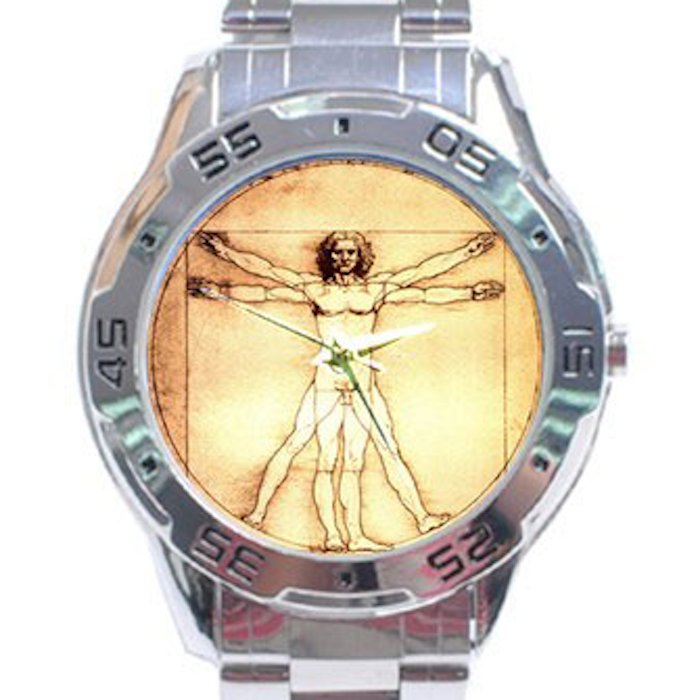 Leonardo da Vinci - Vitruvian Man Stainless Steel Analogue Watch