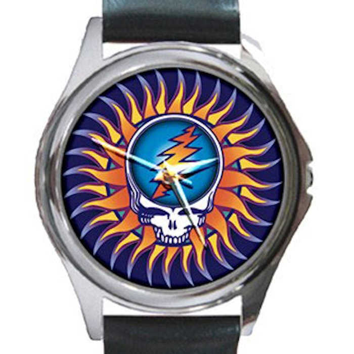 Grateful Dead - Steal Your Face - Sun Unisex Round Silver Metal Watch
