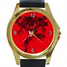 Carnage Supervillain Spider-man Unisex Round Gold Metal Watch