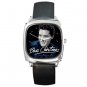 Elvis Presley Blue Christmas Square Metal Watch With Leather Band