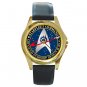 Starfleet Command Advance Starship Design Bureau Unisex Round Gold Metal Watch
