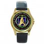 Starfleet Security Intelligence Operations Section Unisex Round Gold Metal Watch