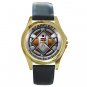 Starfleet Transporter Systems Logo Unisex Round Gold Metal Watch