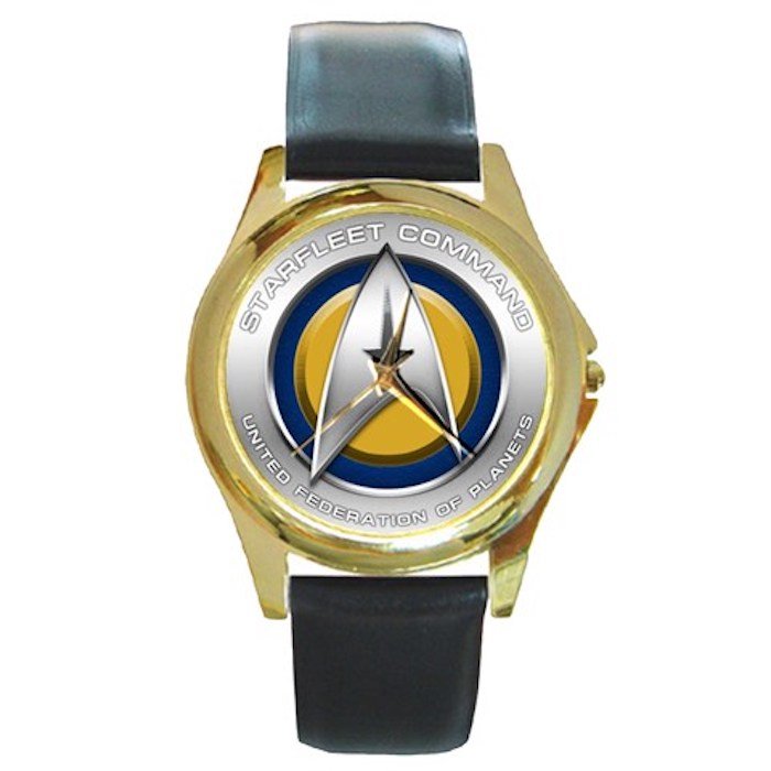 Starfleet Command United Federation Of Planets Unisex Round Gold Metal ...