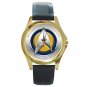 Starfleet Command United Federation Of Planets Unisex Round Gold Metal Watch