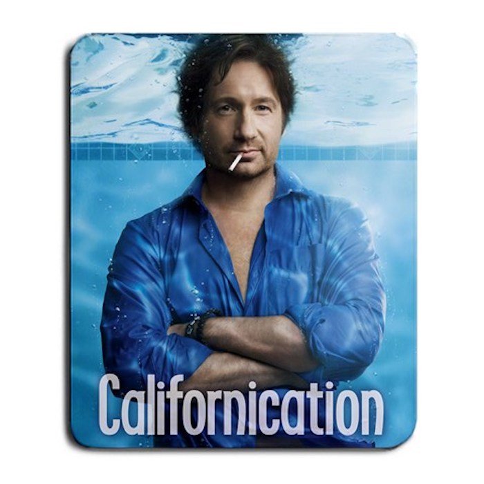 Californication David Duchovny 7.75 x 9.25" Large Rectangular Durable Heat-Resistant Mouse Pad