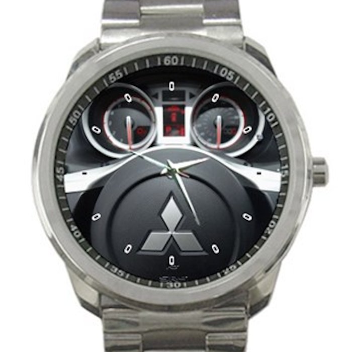 Mitsubishi Prototype Steering Wheel Unisex Sport Metal Watch