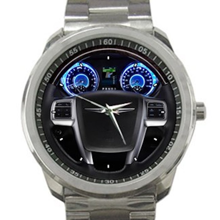 2012 Chrysler Steering Wheel Unisex Sport Metal Watch