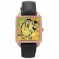 Muttley Dog Rose Gold Leather Watch With Leather Band